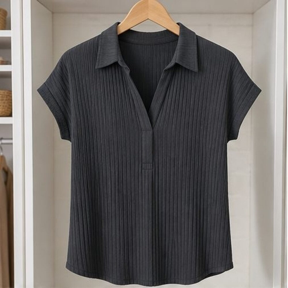Sand Pleated Blouse
